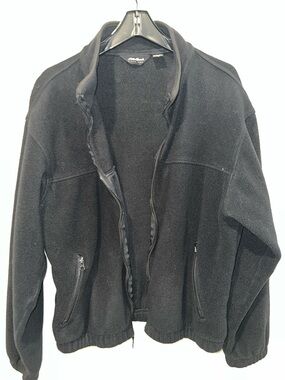 Eddie Bauer Black Full-Zip Fleece Jacket